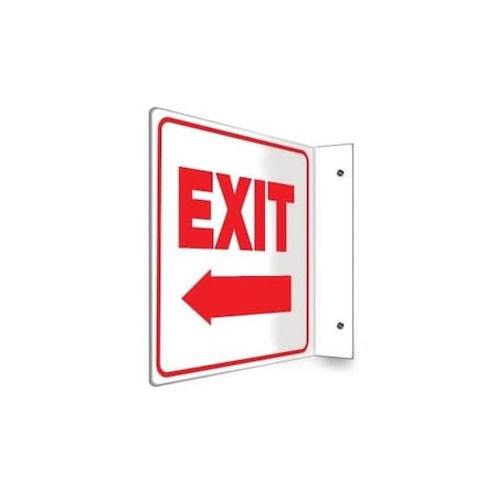 Accuform Exit Sign, Plastic, 8 in W, 8 in H PSP240
